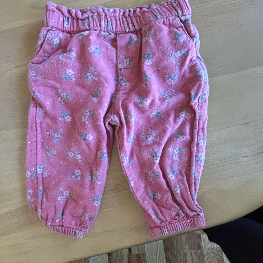 Vertbaudet Pink Floral Baby Pants